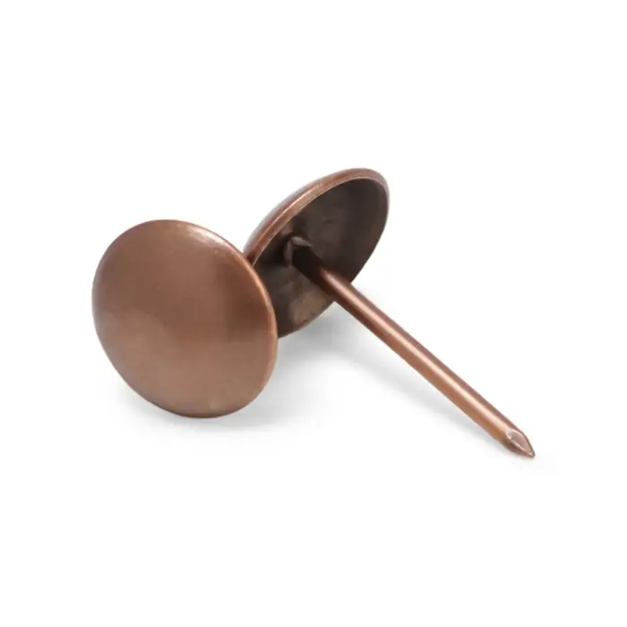 Гвозди ТУНДРА, декоративные, обивочные, 10×18.5 мм, медь, фасовка 50 шт.