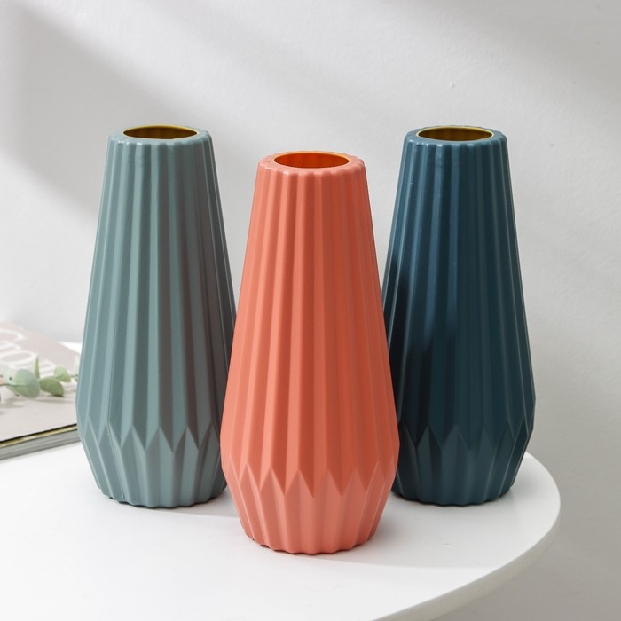 Ваза для цветов, 5,6×9,5×20,5 см, 850 мл, цвет МИКС Ваза для цветов, 5,6×9,5×20,5 см, 850 мл, цвет МИКС