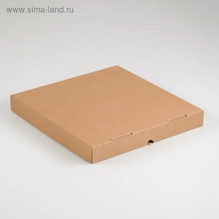 Коробка для пиццы, бурая, 33×33×4 см Коробка для пиццы, бурая, 33×33×4 см