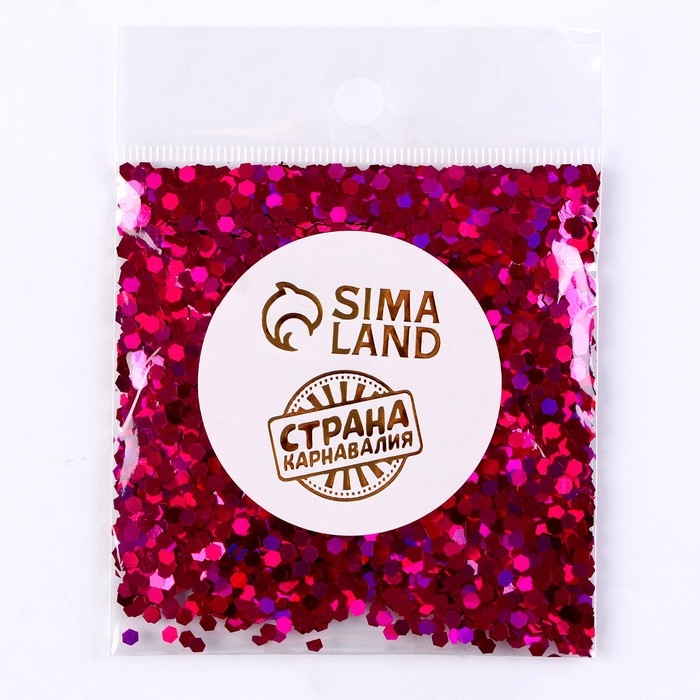 Наполнитель для шара «Конфетти», шестиугольник, 3 мм, 10 г, цвет розовый Наполнитель для шара «Конфетти», шестиугольник, 3 мм, 10 г, цвет розовый