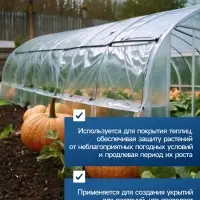 Плёнка армированная для теплиц Greengo, полиэтиленовая с леской, УФ-стабилизатором, 10&times;2 м, 200 мкм