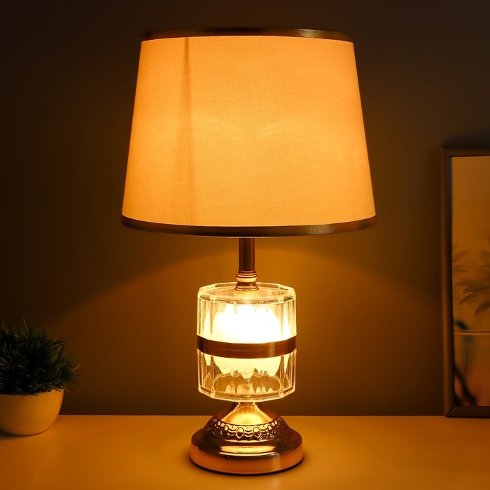 Настольная лампа с подсветкой Настольная лампа с подсветкой "Джина" Е27 40Вт золото 25х25х45 см