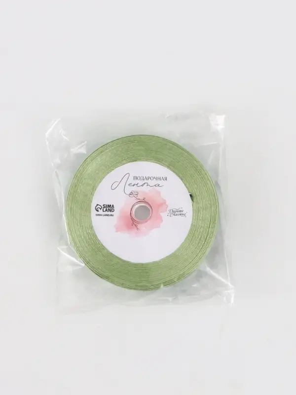 Лента атласная &laquo;Камуфляж&raquo;, 1.5&times;22.5 (&plusmn; 1) м, зелёная