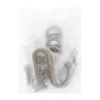 Крючок мебельный ТУНДРА TKD017, двухрожковый, матовый хром, набор 5 шт.