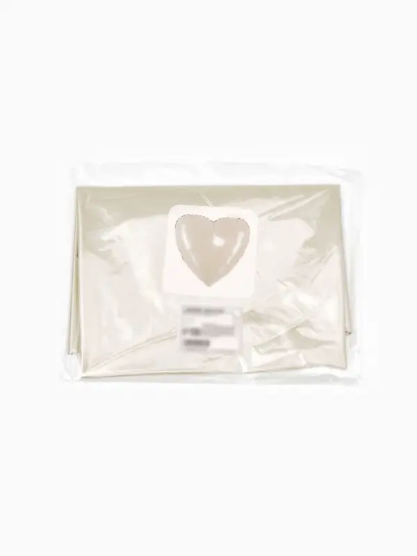 Воздушные шары фольгированные 17" "Сердце" цвет молочный сатин, набор 5 штук