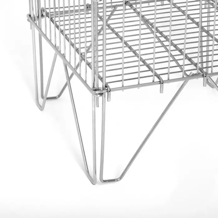 Корзина-накопитель, разборная, 42&times;42&times;80 см, регулируемое дно, цвет хром