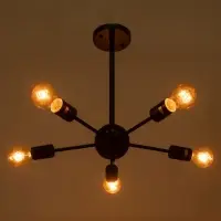 Люстра &laquo;Кон&raquo; 5&times;40 Вт Е27 черный 50&times;50&times;43 см