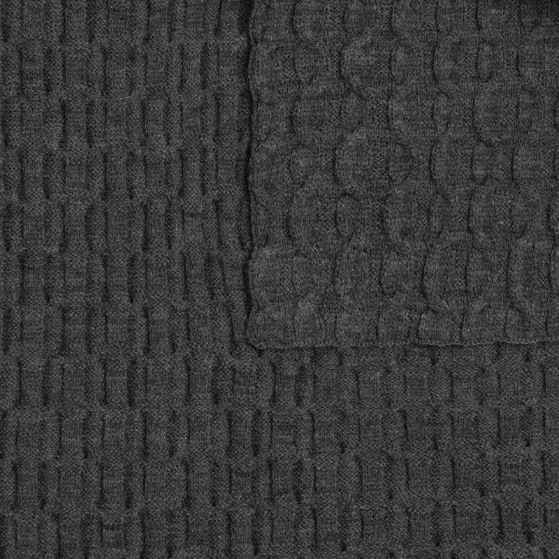 Плед Braidera, темно-серый меланж (асфальт) Плед Braidera, темно-серый меланж (асфальт)