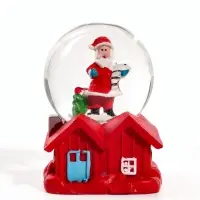 Снежный шар &laquo;Домик с Дедом Морозом/оленем&raquo;, d=4.5 см, 4.7&times;4.7&times;6.5 см, МИКС