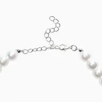 Чокер &laquo;Сияние жемчуга&raquo;, (набор3 нити) бусины №14,10,8, L=35см+8см, цвет белый в серебре