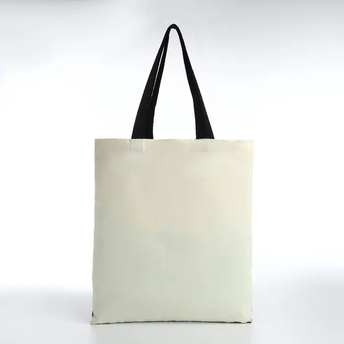 Сумка - шопер без застёжки, с принтом, 35&times;0.5&times;40 см, бежевая