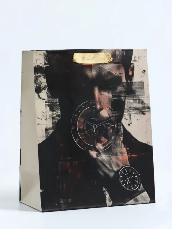 Пакет подарочный вертикальный Time, MS 18&times;23&times;10 см
