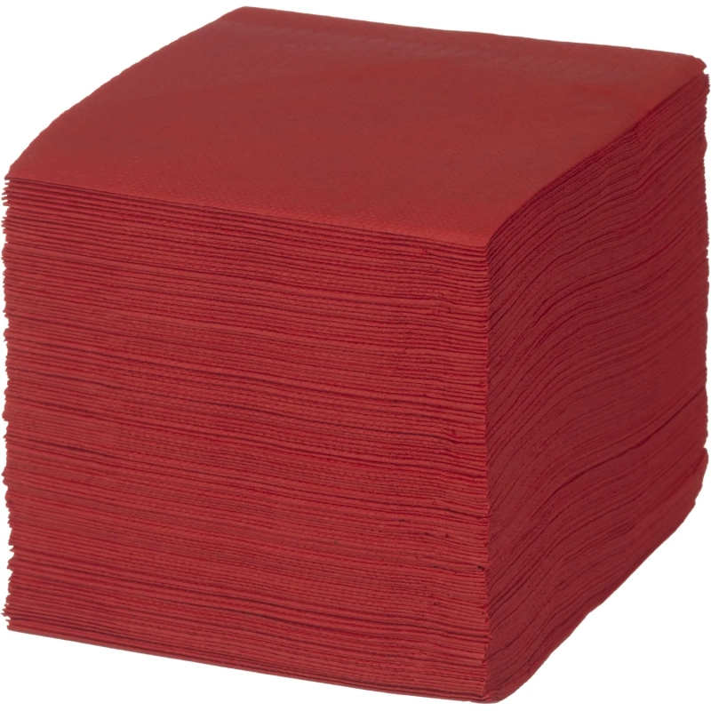 Салфетки бумажные 2 сл 23х24 см красные 250 шт/уп