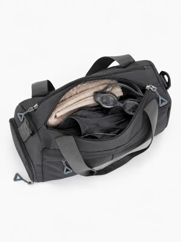 Сумка спортивная, дорожная, водонепроницаемый отдел, 37&times;19&times;20 см, серая