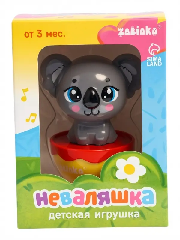 Игрушка детская, неваляшка &laquo;Коала&raquo;, серый