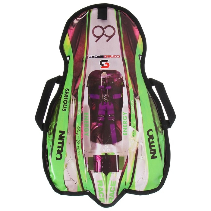 Санки-ледянки «Машинка № 7», размер 66 х 41 см, цвет зелёный Санки-ледянки «Машинка № 7», размер 66 х 41 см, цвет зелёный