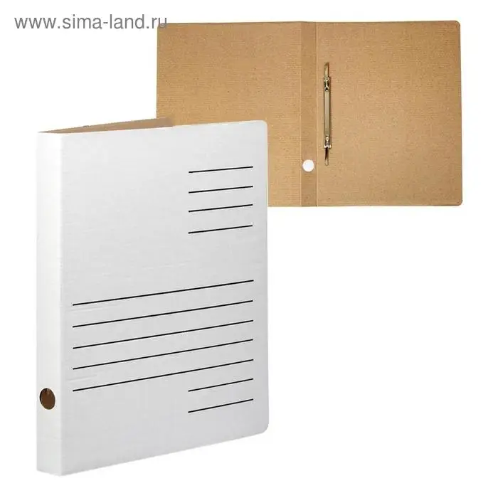 Скоросшиватель А4, Calligrata, микрогофрокартон, белый, до 300 листов, ширина корешка 30 мм Скоросшиватель А4, Calligrata, микрогофрокартон, белый, до 300 листов, ширина корешка 30 мм