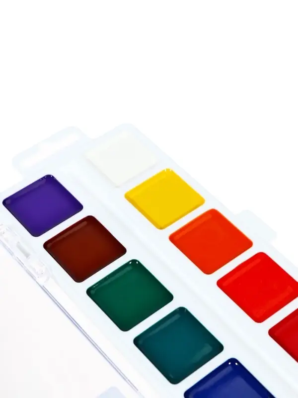 Акварель медовая &laquo;Гамма. Юный художник&raquo;, 12 цветов, без кисти, пластик