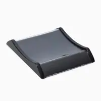 Монетница двухкомпонентная, с местом для рекламной вставки, 16.3&times;19.3&times;2.5 см, чёрная