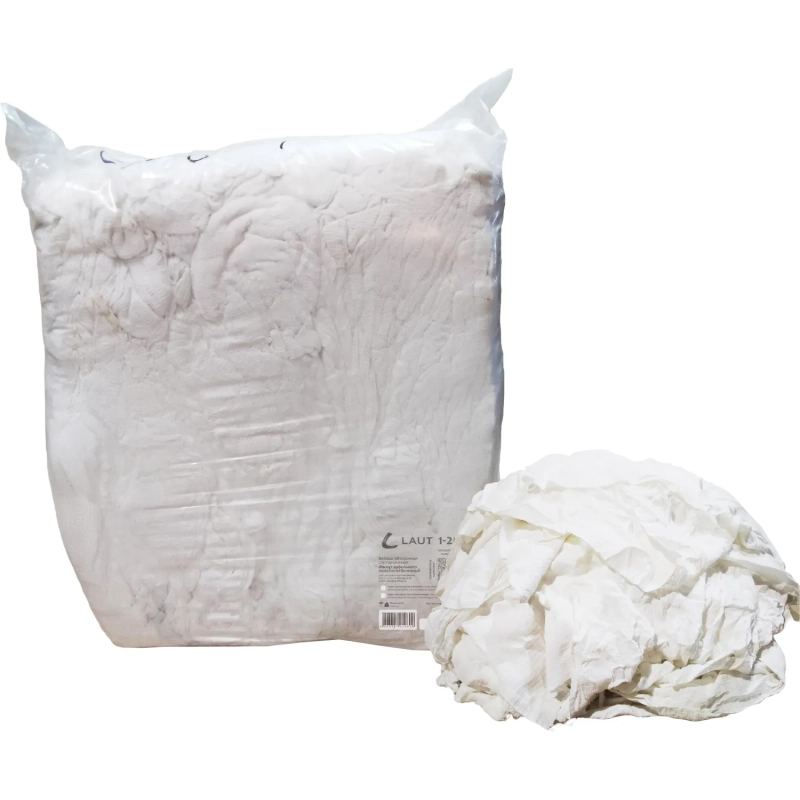 Ветошь лоскут вафельного полотна отбеленный, 10кг/уп_СПБ