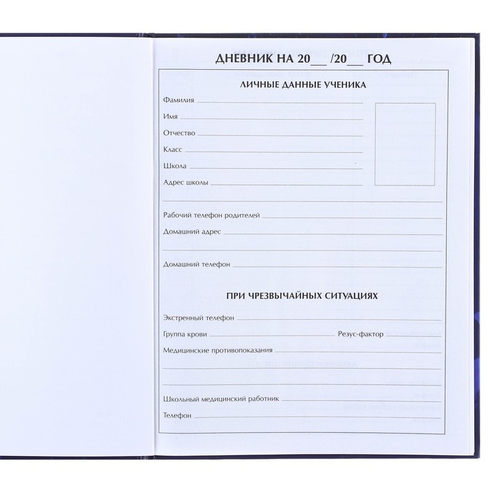 Дневник школьный, 1-11 класс в твёрдой обложке, с тиснением, 40 л, Холодное сердце