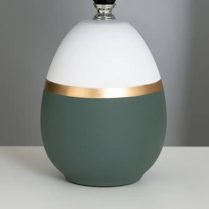 Настольная лампа с абажуром RISALUX &laquo;Айми&raquo;, 1&times;40 Вт, E14, зелёный/белый, 20&times;20&times;32 см