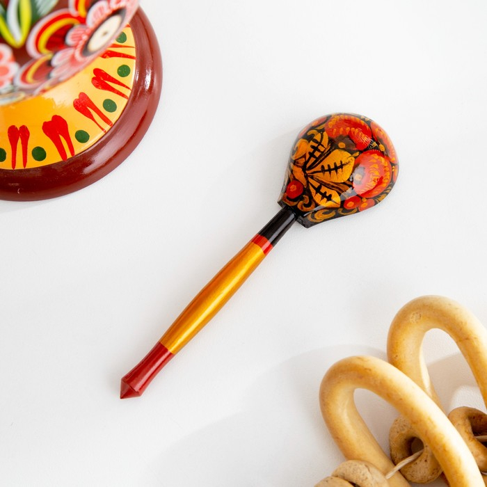 Набор «Розетка с ложкой», 10×4×10 см, хохлома Набор «Розетка с ложкой», 10×4×10 см, хохлома