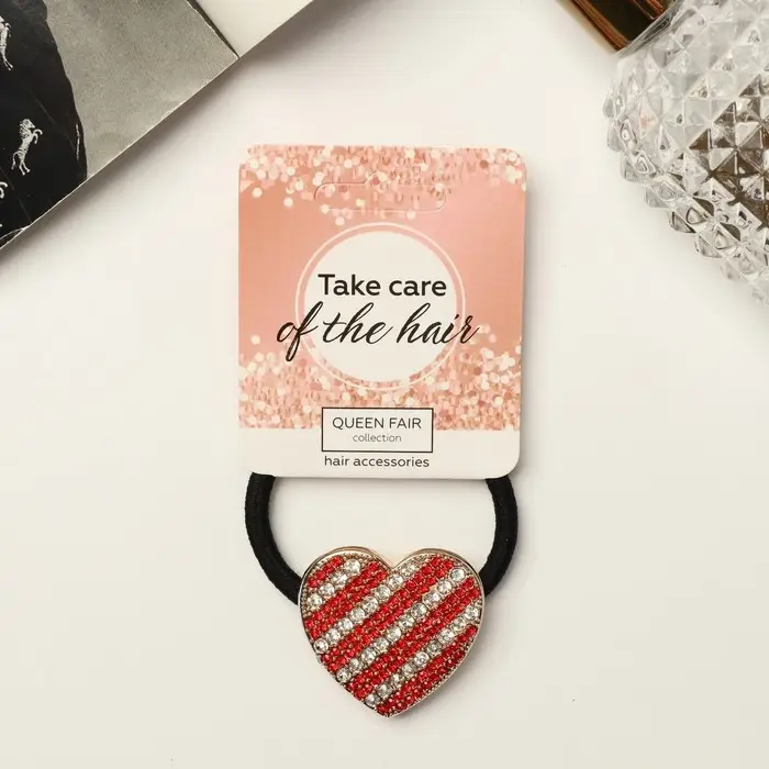 Резинка для волос Резинка для волос "Мадлен" сердце, 4,5 см