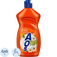 Средство для мытья посуды AOS Бальзам Ромашка и витамин Е 450г