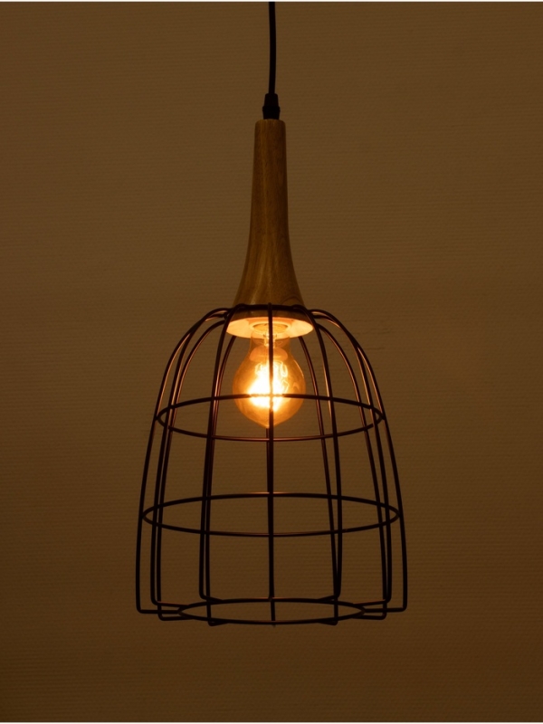 Светильник Светильник "Чикаго" 1х40Вт Е27 черный/коричневый 24,5х24,5х44(144)см