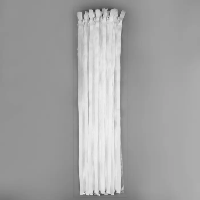 Молния «Спираль», №5, разъёмная, замок автомат, 60 см, белая Молния «Спираль», №5, разъёмная, замок автомат, 60 см, белая