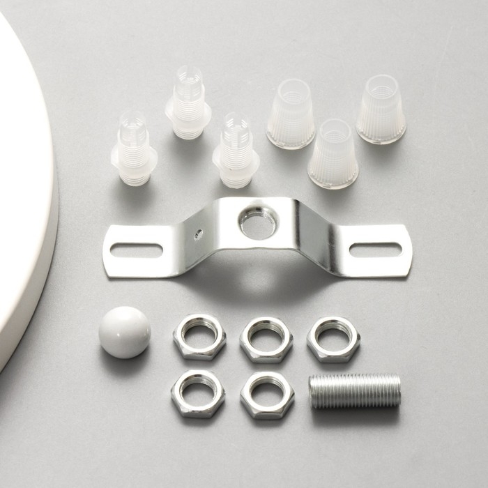 Основание для светильника Основание для светильника "Круг-3" белый 23,5х23,5х2см