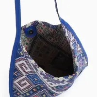 Сумка - шоппер женская на магните, 35&times;6&times;29 см, синяя