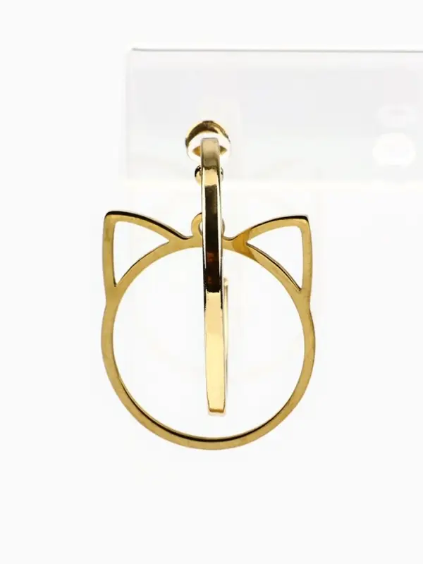 Серьги кольца с подвесом Cute, 3 см