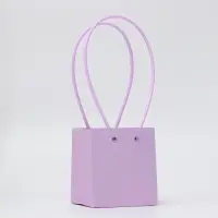 Сумка для цветов, квадратная, сиреневая, влагостойкая, 13&times;12&times;12 см