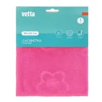 VETTA Салфетка из микрофибры универсальная махровая с узором, 30х40см, 300 г/кв.м.