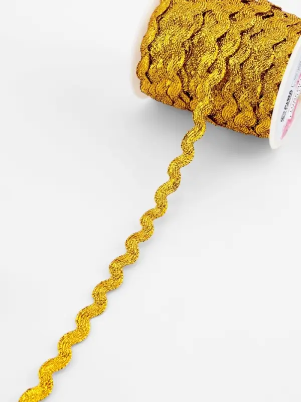 Тесьма отделочная &laquo;Вьюнчик&raquo;, 5 мм, 27 &plusmn; 1 м, цвет золотой