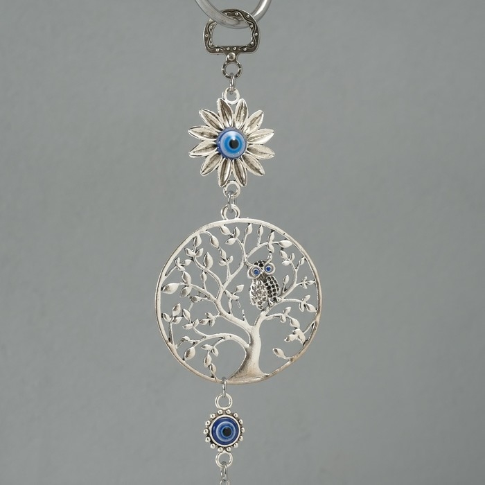 Подвеска от сглаза металл  Подвеска от сглаза металл "Сова на дереве" 22 см