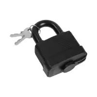 Замок навесной LOCKLAND, 65 мм, влагозащищенный, короткая дужка, 2 ключа, цвет черный