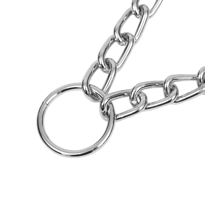 Ошейник - полуудавка металлический трехрядный, 50 см, толщина проволоки 2,5 мм Ошейник - полуудавка металлический трехрядный, 50 см, толщина проволоки 2,5 мм