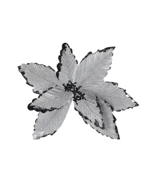 Декор &laquo;Холодный цветок&raquo;, 27&times;20 см, серебро МИКС