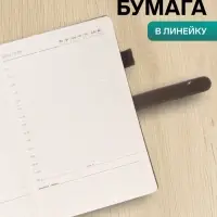 Ежедневник недатированный А5, 80 листов, в линейку, с ручкой, подарочная коробка, серый