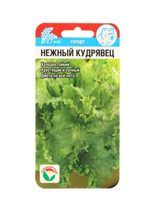 Семена Салат "Нежный кудрявец", 0,5 г