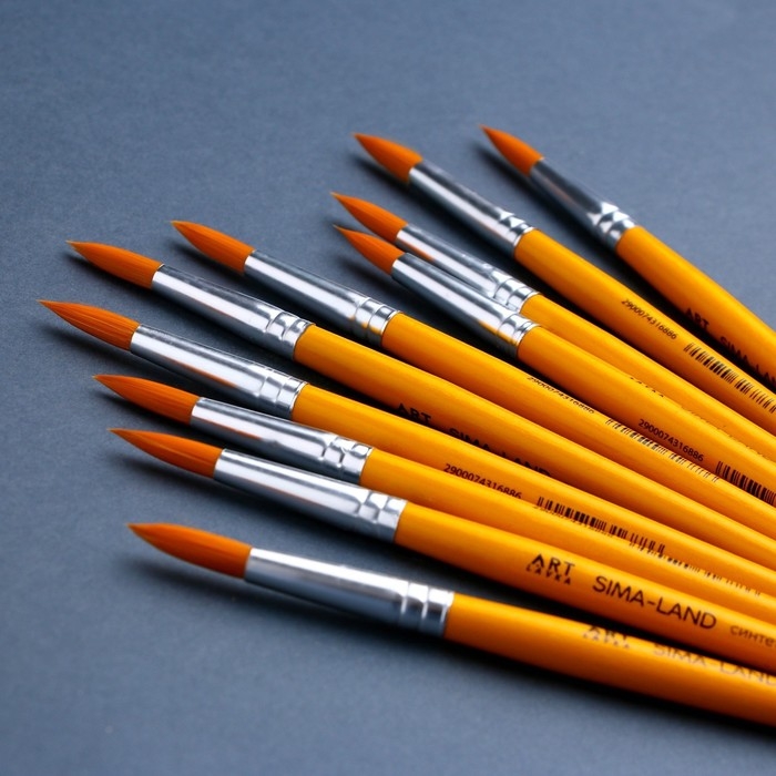 Кисть для рисования синтетика круглая № 12 Кисть для рисования синтетика круглая № 12