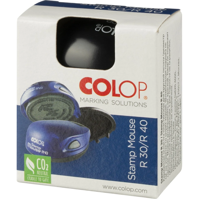 Оснастка для печати кругл. карман. Stamp Mouse R40 черная Colop