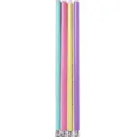 Набор карандашей чернографитных Calligrata. Pastel, 12 штук, HB, с ластиком, трёхгранный, пластиковый, МИКС