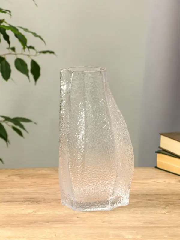 Ваза стекло настольная  Ваза стекло настольная "Дженис" 25х12х8 см, прозрачный