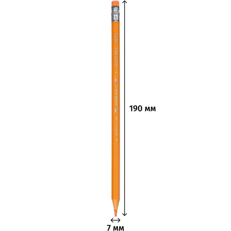 Карандаши цветные Deli Super Wings EC126-24, 24 цв/наб, 6-гранные, пластик