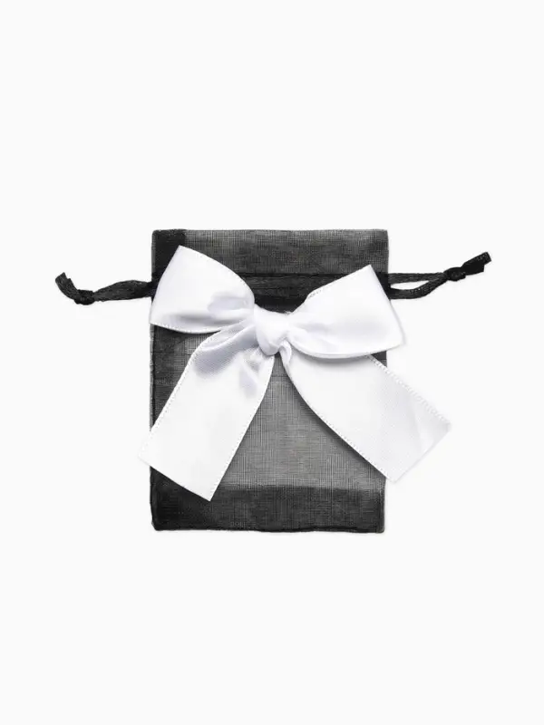 Мешочек подарочный «Бант органза», 7×9 см, черно-белый Мешочек подарочный «Бант органза», 7×9 см, черно-белый