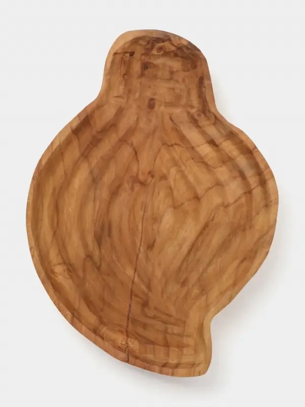 Тарелка &laquo;Древесная кора&raquo;, 28&times;21&times;5 см, дерево джати, коричневая